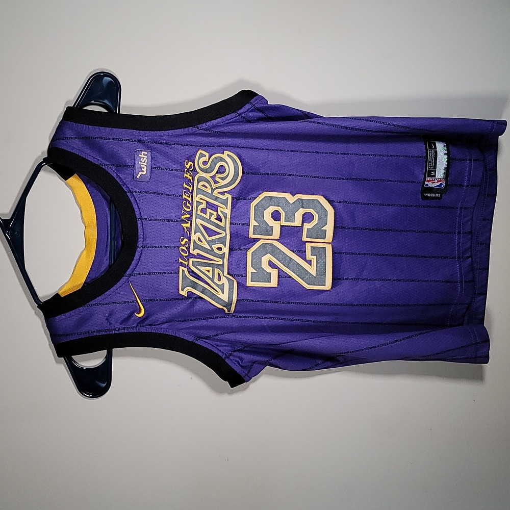 NBA Authentic Kids Medium basketball Jersey, purple and gold